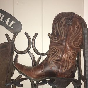 Ariat Brown Red leather cowboy boots